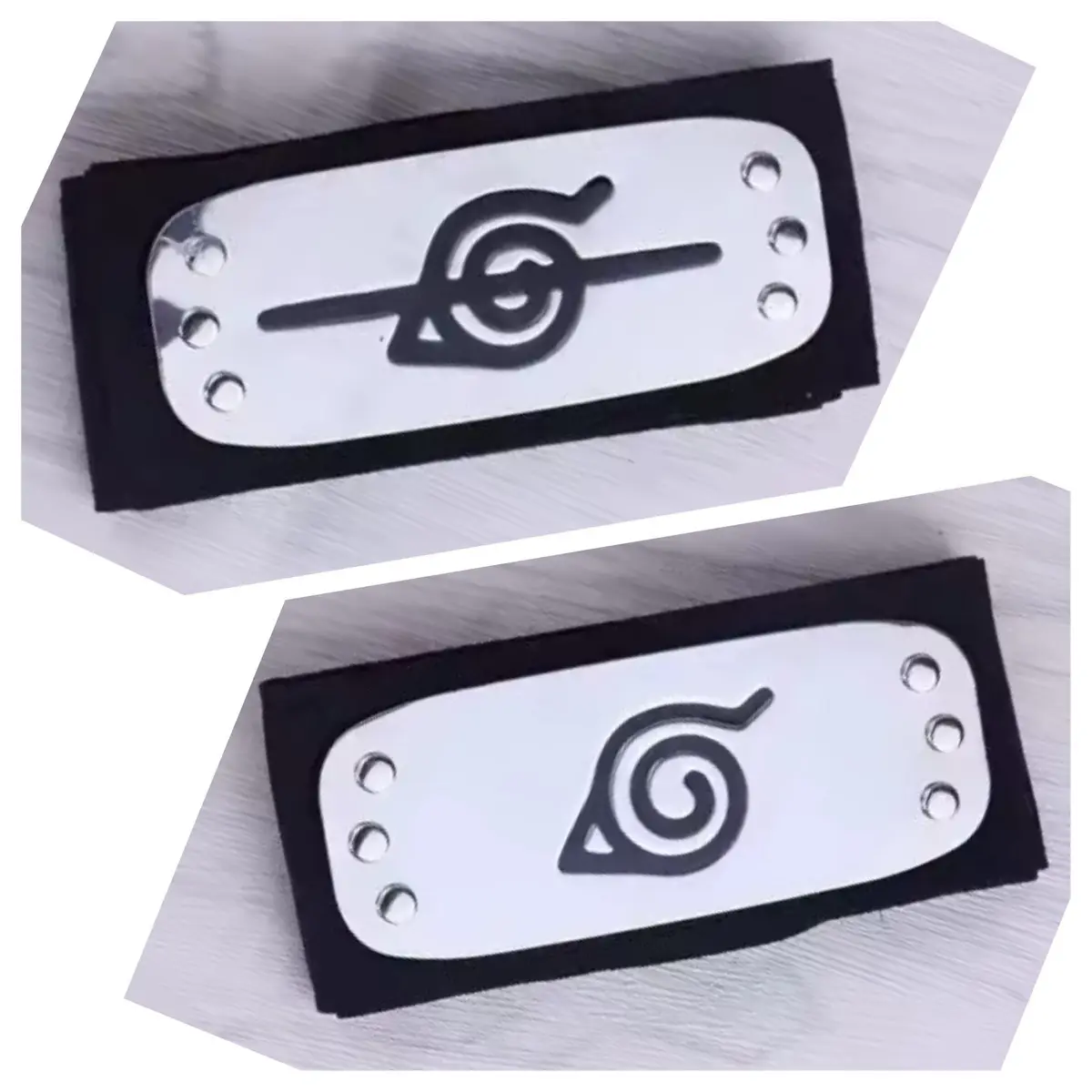 Small Anime Ninja Leaf and Anti-Leaf Forehead Protector Headband Cosplay Costume Halloween Rogue Shinobi Hidden Village Akatsuki