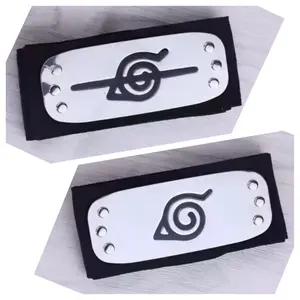 Small Anime Ninja Leaf and Anti-Leaf Forehead Protector Headband Cosplay Costume Halloween Rogue Shinobi Hidden Village Akatsuki