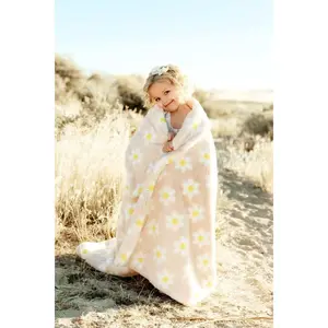 Lush Peach Flower Blanket