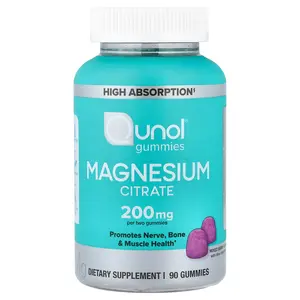Qunol Magnesium Citrate Gummies, Mixed Berry, 90 Gummies (100 mg per Gummy)