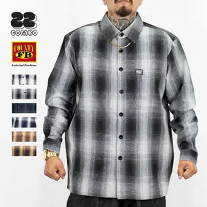 FB COUNTY Men's Flannel Shirt FBCOUNTY Checker Long Sleeve Flannels Casual Hip Hop Checkered Shirts (S to 3XL)