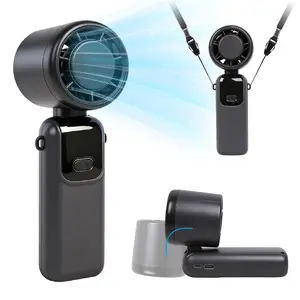 Portable Fan, 5-Speed Turbo Mini Fan, Smart LED Display for Speed and Battery, Quiet Low-Noise Design, Suitable for Outdoor, Travel, Commuting, and Summer Use