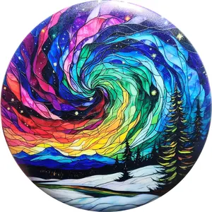Custom Spiral Stained Glass Disc Golf Disc