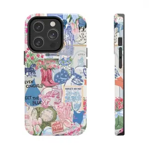 Cowgirl Western Collage Phone Case, Howdy Cowboy Rodeo Aesthetic iPhone17 16 15 14 13 12 11 Pro Max