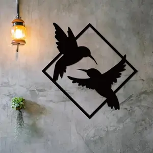 Metal Bird Wall Art, Modern Bird Design Wall Decor, Wall Hanging Decor for Home Living Room Bedroom Bathroom, Unique Gift Idea for Nature Lovers