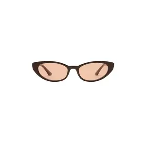 Luv Lou The Blair Sunglasses in Dark Chocolate & Gold Mono