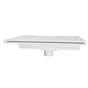 212 MAIN Molded Pool Waterfall - 24x1 in Natural Wonders Lip, Bottom Feed, Adjustable Flow Control, White Outdoor Aquatic Fitness Equipment
