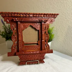 Wooden Ankhi Jhyal - Photo Frame/Wooden - Light Brown
