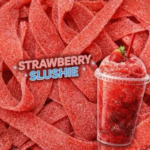 Strawberry Slushie Swedish Sour Candy Belts 4oz