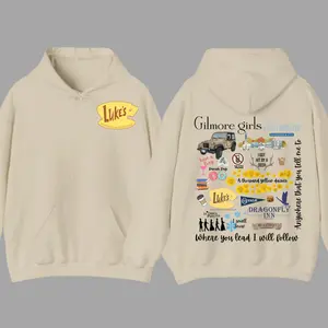 Gilmore Girls Hoodie, Luke's Diner and Stars Hollow Iconic Design, Comfortable and Stylish Hoodie for Casual Wear, Perfect for TV Show Lovers and Cozy Outfits
