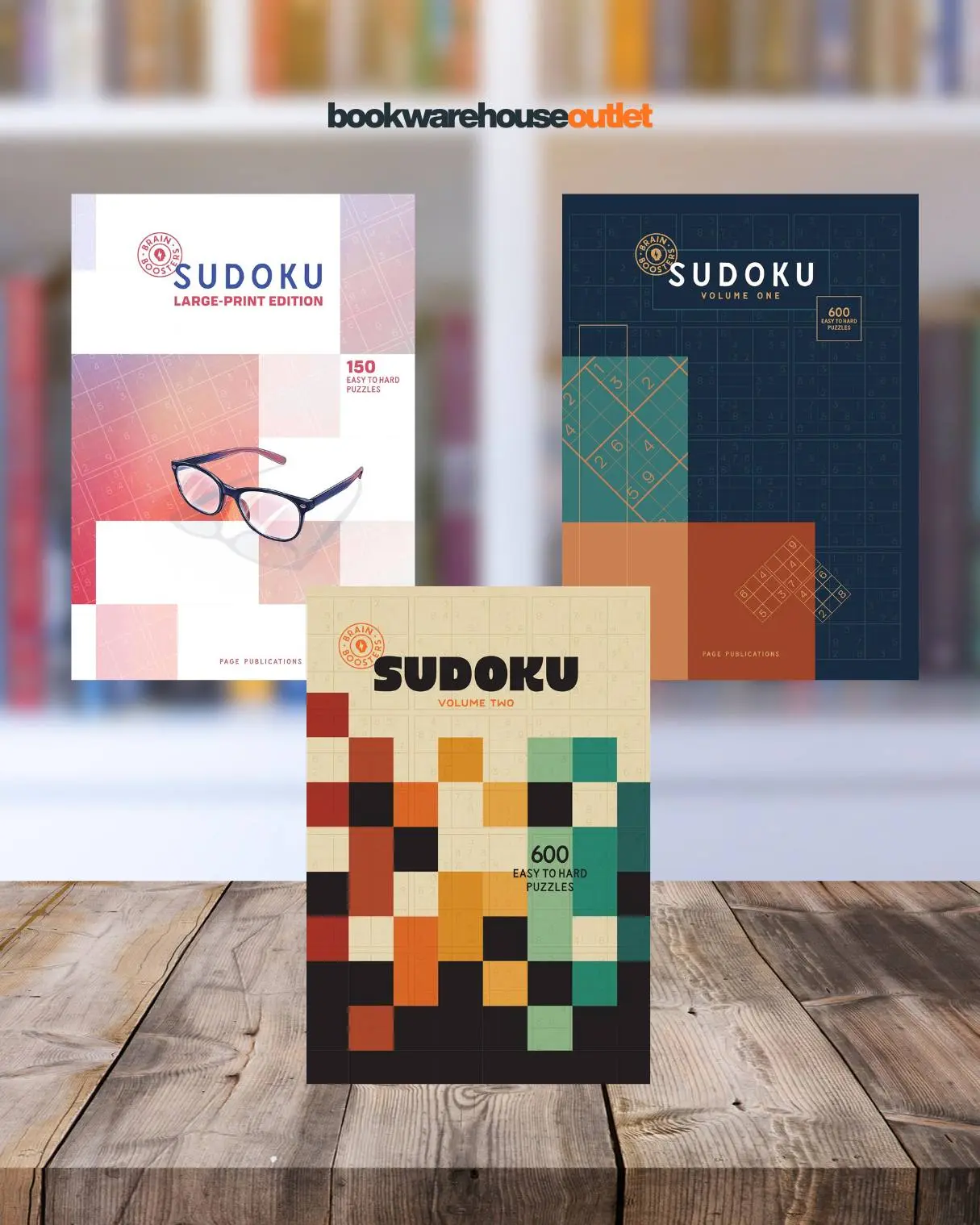 Brain Boosters Bundle 2 - 3-Pack Sudoku Puzzle Books for Beginners, Easy-to-Hard Progressive Logic Puzzles, Memory Training, Observation, Screen-Free Stress Relief Fun