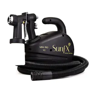 Pro Mini V2 Spray Tan Machine with Classic HVLP - Compact Applicator, 9ft Quick Release Hose, Choice of Sample Solutions & Accessories Pack