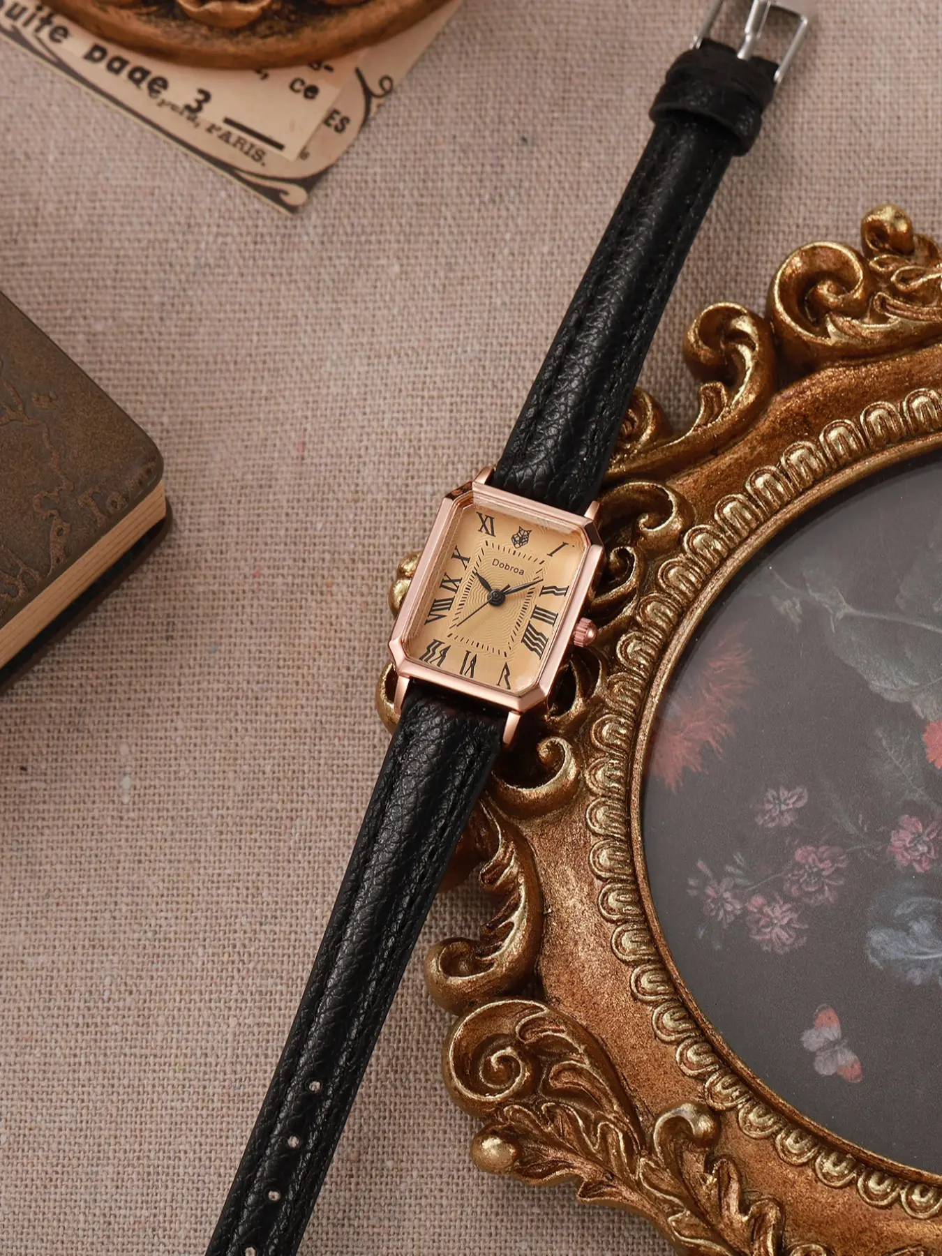 Vintage Elegant Women's Small Dial Fashionable Wristwatch, New Sports Fashion Trendy Long Rectangle Quartz Analog Watch, Simple Casual Style Exquisite Watch, Fashion Wristwatches