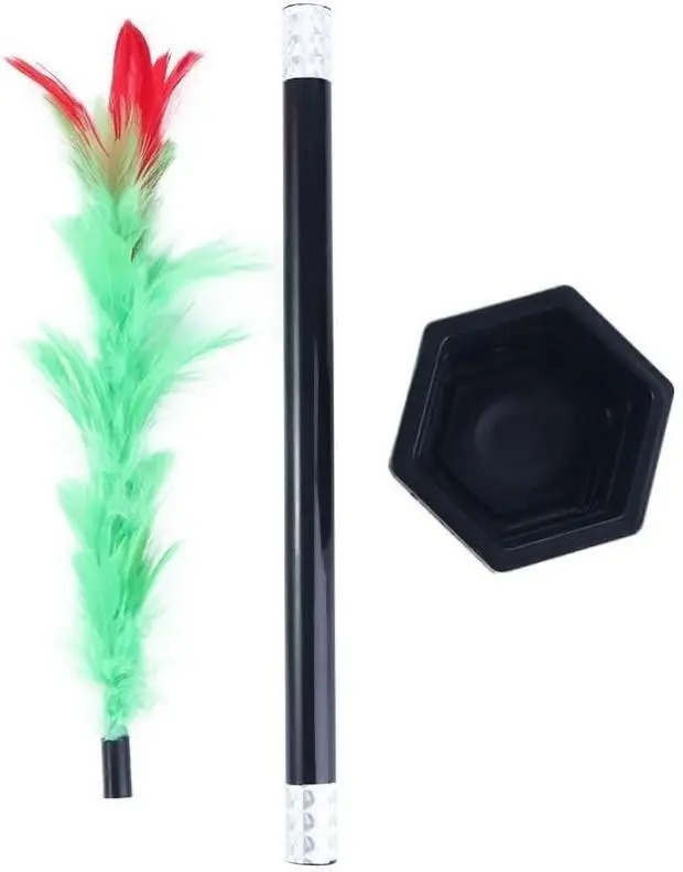 Enchanting Flower Magic Wand - 23.8cm Stick, 7.6*7.6*4.2cm Pot, Unisex Wonder Trick Prop (12+ Years) - Easy-to-Use Magician/Clowns Family Fun Toys & Hobbies Acrobatics Equipment, Fantasy
