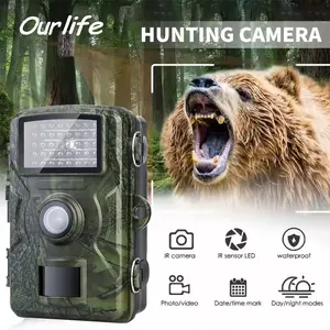 Hunting Tracking Camera 1080P, 0.8s Motion Detection, Ip66 Waterproof, Infrared LED Night Vision, Ideal for Wildlife Monitoring