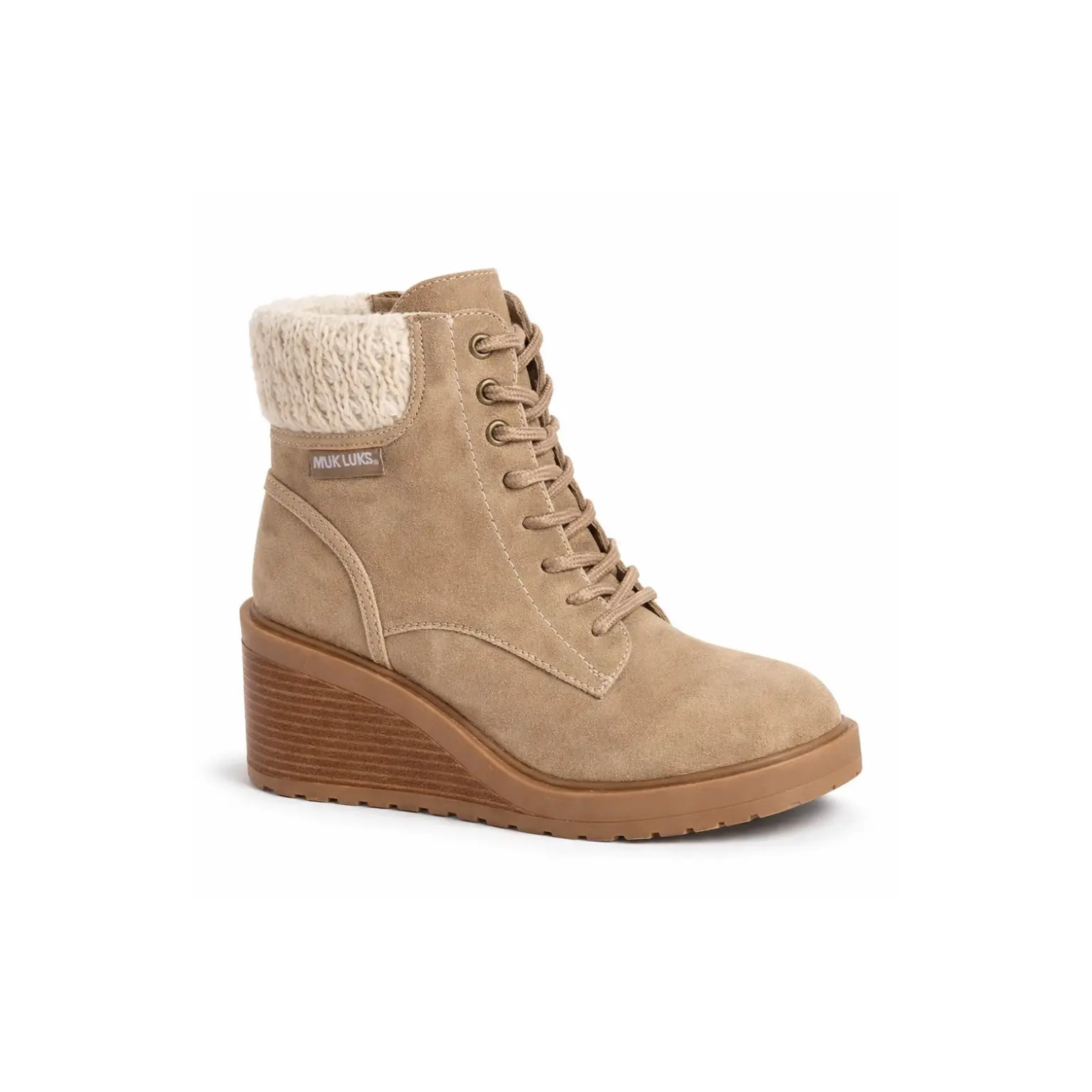 Solange Wedge Boots (Taupe)
