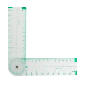 Pacific Arc Angle Finder Goniometer 12 inch 360° Clear Protractor Physical Therapy, for Range of Motion Measurement Angle Ruler and Protractors Bulk for Classroom, For Students and Professionals