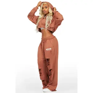 Corrina Mocha French Terry Oversized Trackset