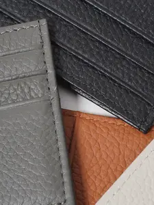 Unisex Genuine Leather Card Wallet, Ultra-Thin Minimalist Business Style, Top-Grain Cowhide Material, Essential Daily Carry Small Wallet