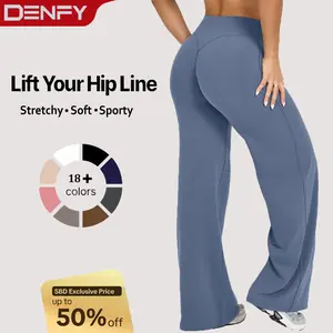 DENFY SoftMotion Straight Leg Bottoms 31" Inseam Fitness Gymwear Women Workout Leggings Gym Sportswear Outdoor Sports Yoga Pants