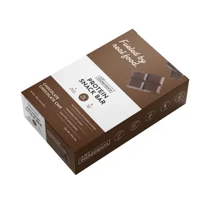 Just Ingredients Chocolate Chocolate Chip Protein Snack Bars (Box of 12) | Real Whole Food Ingredients | 10g Protein | Grass Fed Whey, Pea, Pumpkin Seed, & Chia Seed Protein