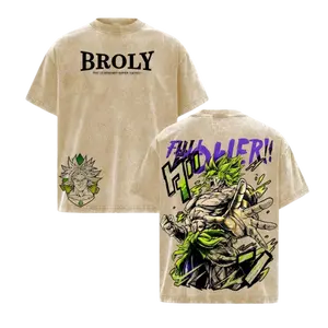 Broly The Legendary T-Shirt Anime Vintage Washed Graphic Tee DBZ Streetwear Heavy Cotton Shirt for Anime Fans Men Women Gym Pump Cover