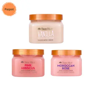 Tree Hut Vanilla Shea Sugar Exfoliating & Hydrating Body Scrub, 18 oz