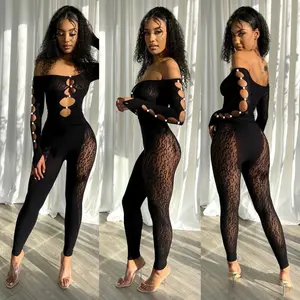 Poster Girl | Mesh Jumpsuit Outfit | Sheer Jumpsuit | Bar Outfits | Leopard Jumpsuit | Baddie Sets | Poster Girl Romper | Off Shoulder Jumpsuit