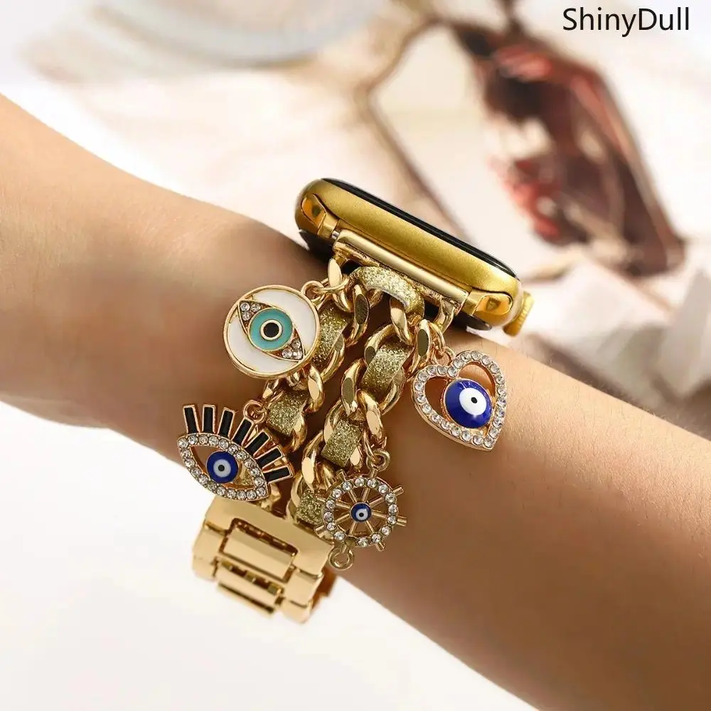 Apple Watch Metal Band – Luxury Bracelet for Women, Compatible with 40–49mm Series 3–9, SE & Ultra, Stylish Smartwatch Accessory