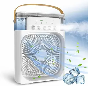Breezir Mini Air Conditioner with 7-Color LED Light & Quiet Operation USB Powered Portable Air Cooler Fan with Adjustable Wind Speeds & Mist Modes for Home Office or Outdoor Use
