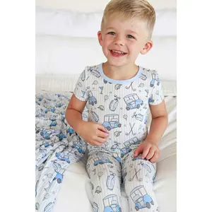 Two Piece Pajama Set | Caddie Crew Blue