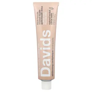 Davids Whitening + Antiplaque Toothpaste, Natural Herbal Citrus Mint, 5.25 oz (149 g)