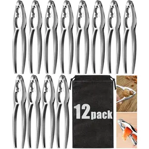 12 Pcs Heavy Duty Seafood Crab Crackers Tools Set Crab Leg Lobster Nut Crackers Opener for Home Kitchen Parties Ideal Gift for Crab and Lobster Lovers