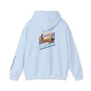 Zoomies Frenchie Classic Hoodie French Bulldog Unisex Heavy Blend™ Hooded Sweatshirt with Kangaroo Pocket & Embroidery Options for Casual Menswear
