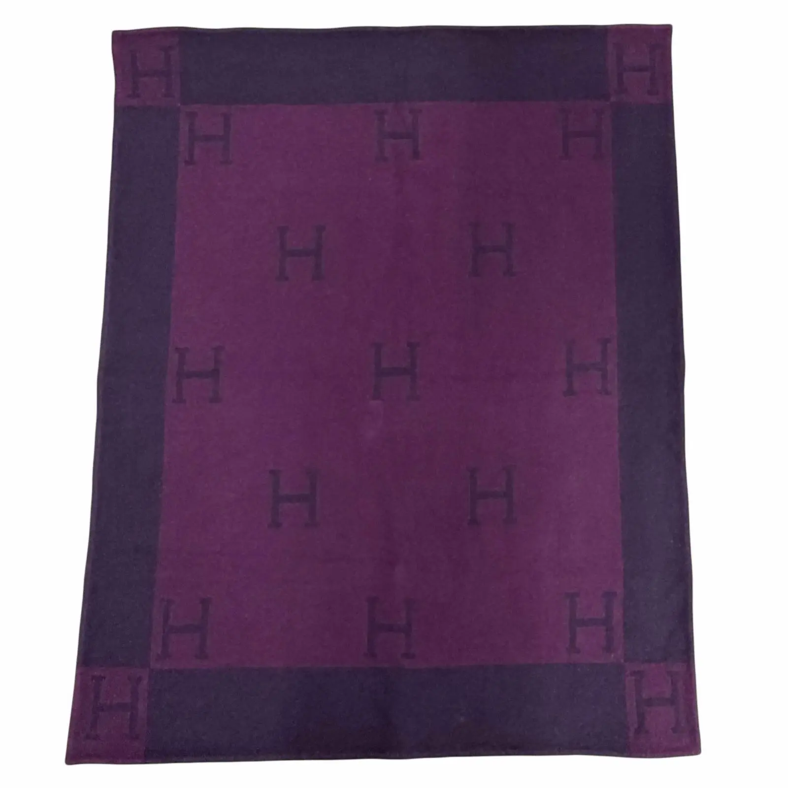 Pre-owned HERMÈS Cashmere Small Leather Goods Hermes Avalon Blend Blanket