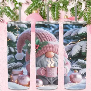 Pink Gnome Tumbler Design