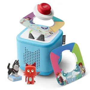 Sky Blue Toniebox 2 Tonieplay Bundle with Balto Tonie, 2 Tonieplay Games, Tonieplay Controller, and Monster Creative Tonie | Mystery Mavericks and Unlucky Jo Tonieplay Games Included | For Kids Ages 5+
