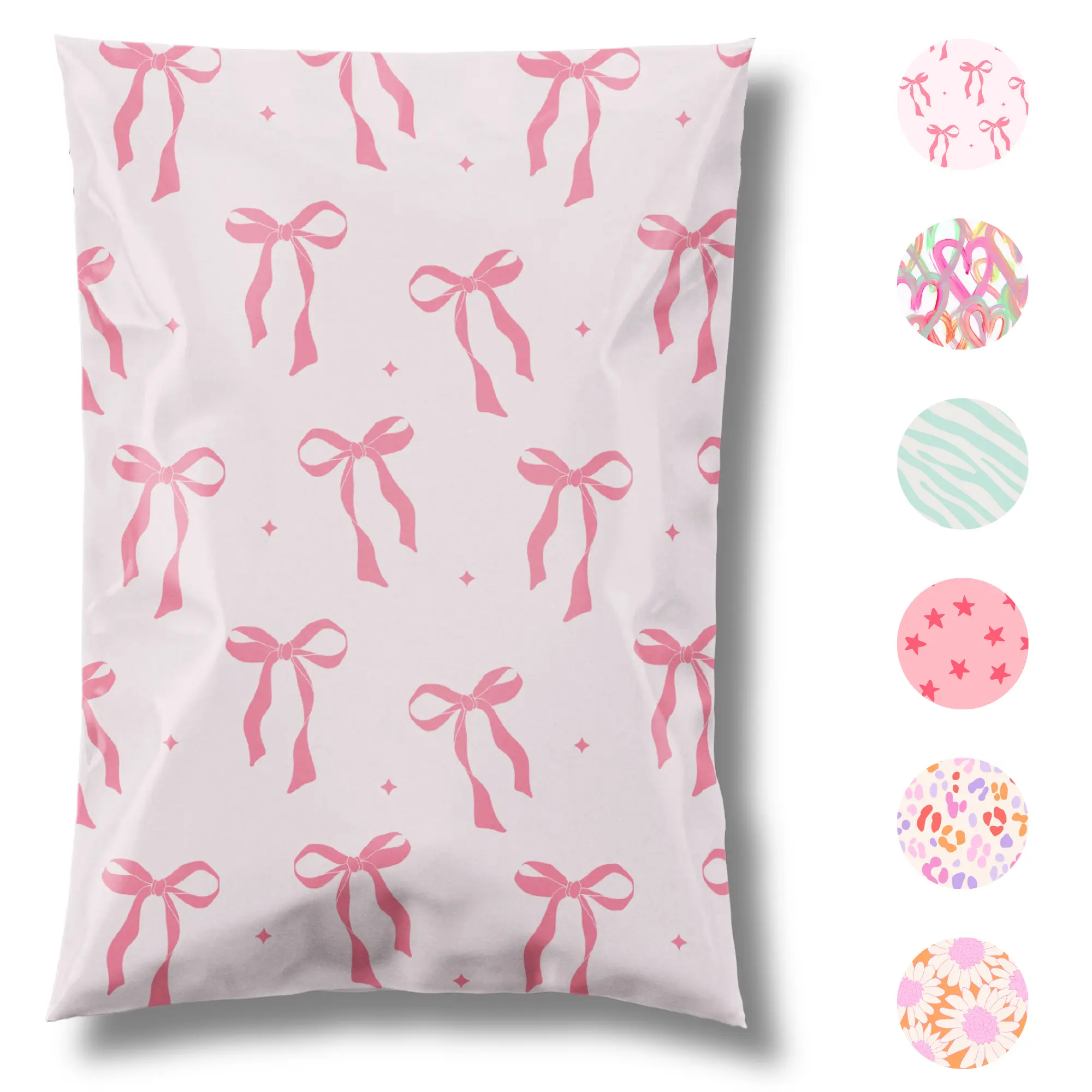 Pretty Package Designer Poly Mailer Heavy Duty Waterproof Self Seal Shipping Bag for Small Business, Cute Packaging Mailing Envelopes