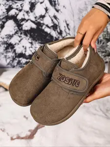 Women's Plus Size Casual Snow Boots, Winter Warm Boots, Warm Comfortable Short Booties, Easy Slip-On Wide Fit, Lightweight Fashion for Indoor Outdoor Travel