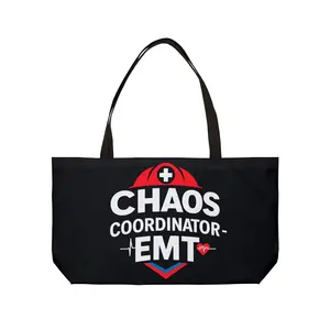 Chaos Coordinator EMT Weekender Tote Bag, Perfect for Emergency Responders, Gym, Beach, Travel, Gifts for First Responders