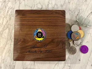 Sobriety Chip Box | Sobriety Gift | Sober Gift | Addiction Recovery Gift | AA Chip Holder | Gift for Sponsor or Sponsee | NA Chip | God Box