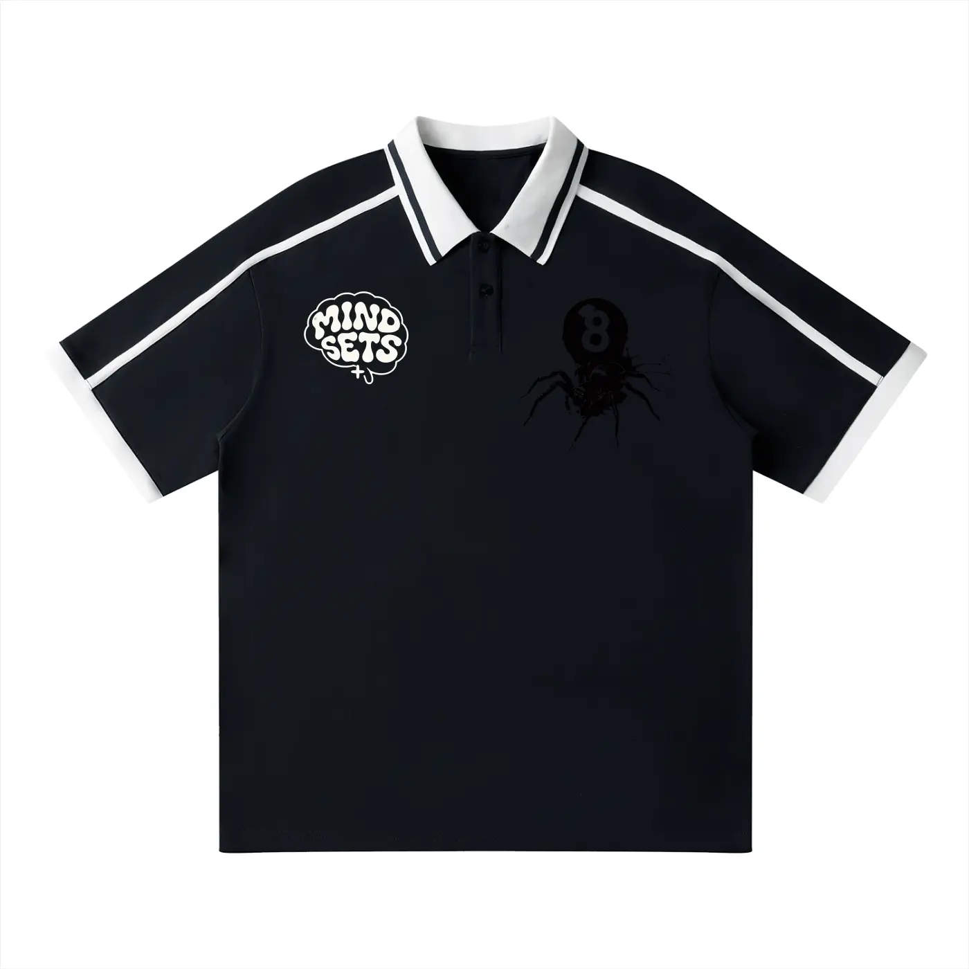 Unisex Contrast Piping Polo Shirt