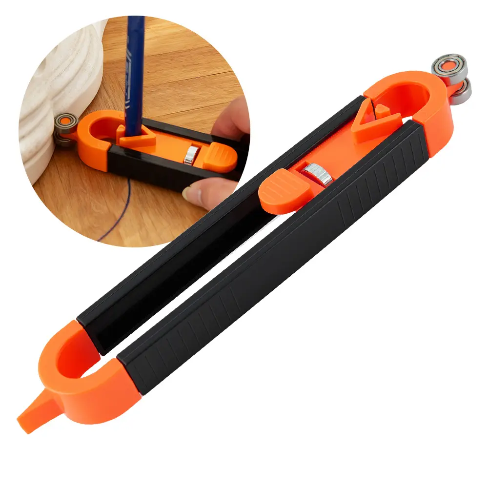 LOZLIN Contour Gauge with Lock, Precision Profile and Shape Duplicator Tool for Flooring, Tile Installation, Cabinets, Baseboards and Woodworking, Adjustable Scribing Template