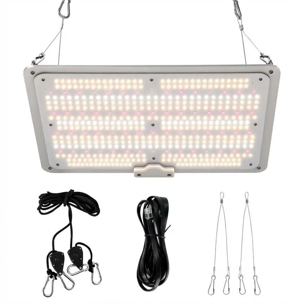 150W Dimmable Full Spectrum LED Grow Light for Indoor Plants, Sunlike Quantum Board with Red & IR, Perfect for Seedlings, Veg, Bloom, Hydroponics and Greenhouse Use, 120V US Plug