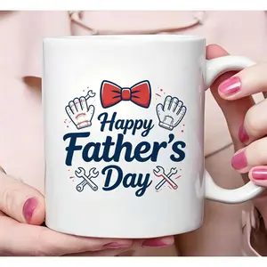 Personalized 11oz Ceramic Mug for Fathers Day Unique Custom Gift Ideal for Birthdays and Holidays
