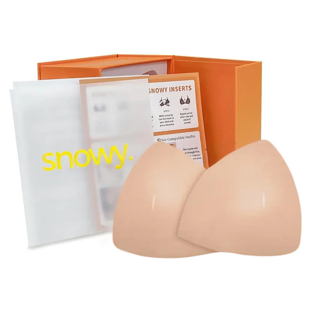 Snowy Invisible Lift - Patented Sticky Fashion Bra Inserts Prevents Nipple Slips No Sewing Required Low Cut Tops Womenswear