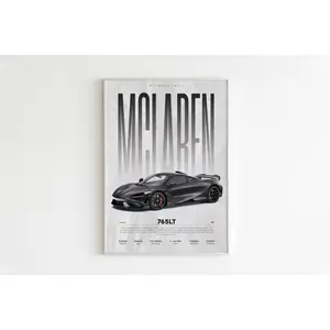 BridgeMusic McLarenn 765LT Poster No Frame | Hyper Car Poster |  Art Print | Home Decor | Wall Decor.