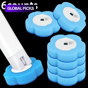 Disposable Toilet Brush Replacement Head, 48/24/6pcs Toilet Brush Heads, Toilet Cleaner Tablets, Deep-Cleaning Bathroom Cleaning Tool, Household, Toilet Bowl Cleaners, Home Cleaning Products
