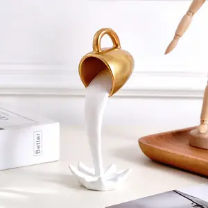 Creative Resin Anti-Gravity Coffee Cup Decor, Floating Design for Home & Cafe Decoration, Unique Prop for Creative Photography, Decorative Figurines, Gifts