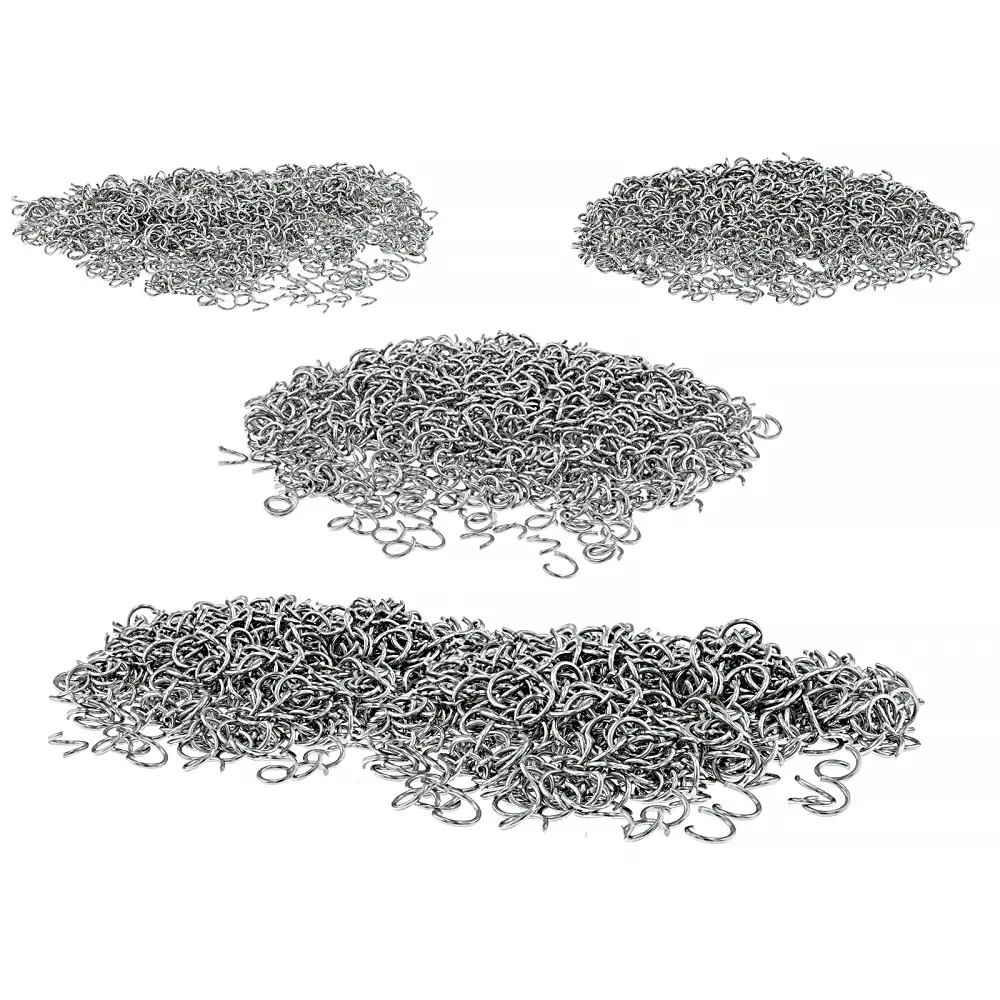 JTV Stainless Steel Jump Rings in 4 Sizes Appx 4,000 Pieces Total